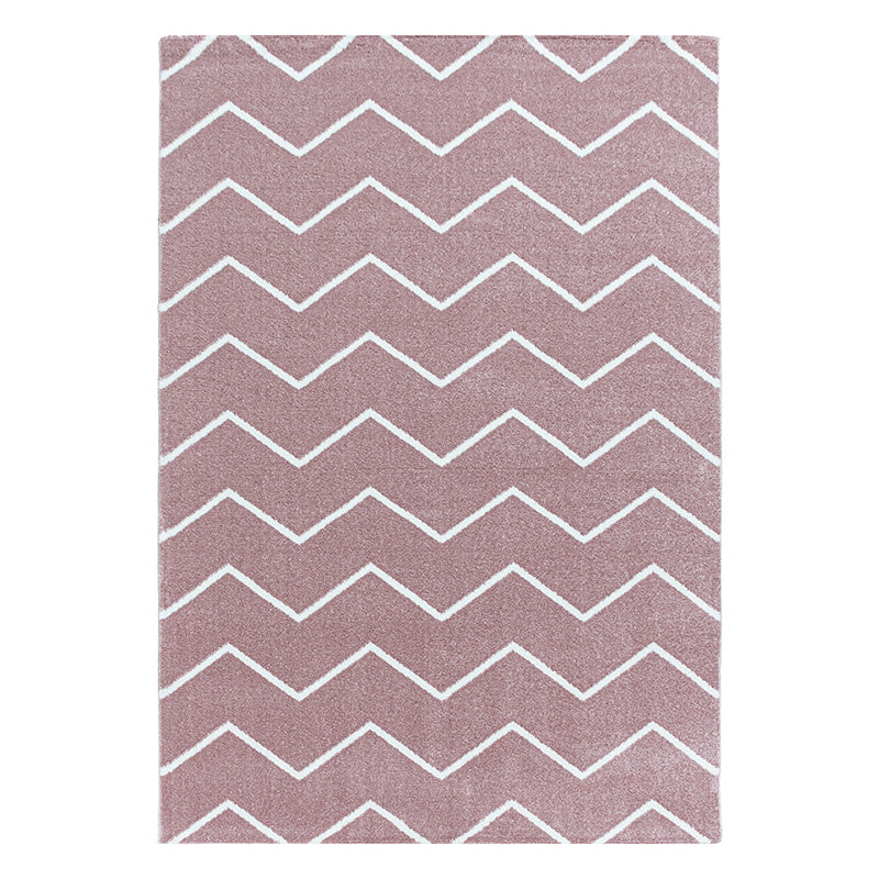 Low-pile floor rug - Smoothly Weave Pink/White