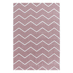 Low-pile floor rug - Smoothly Weave Pink/White