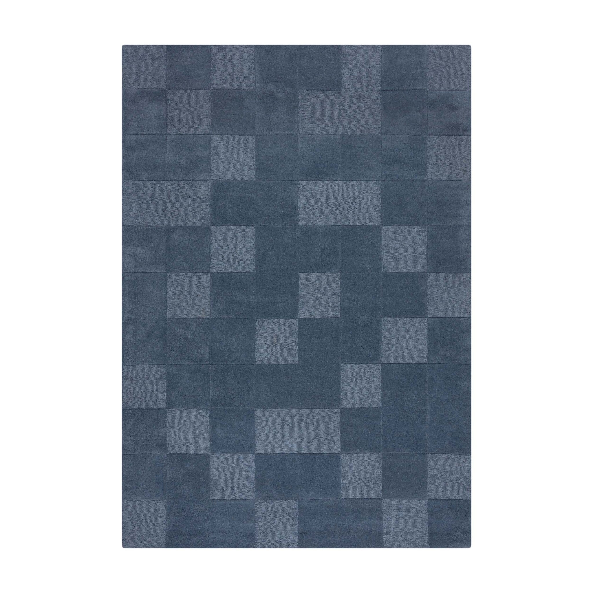 Luxury floor rug - Xeano checkerboard Blue
