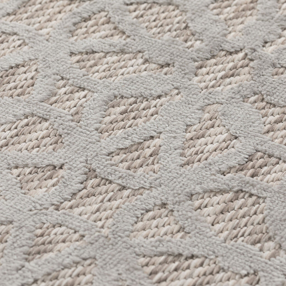 Balcony rug - Piatto Argento Silver/White