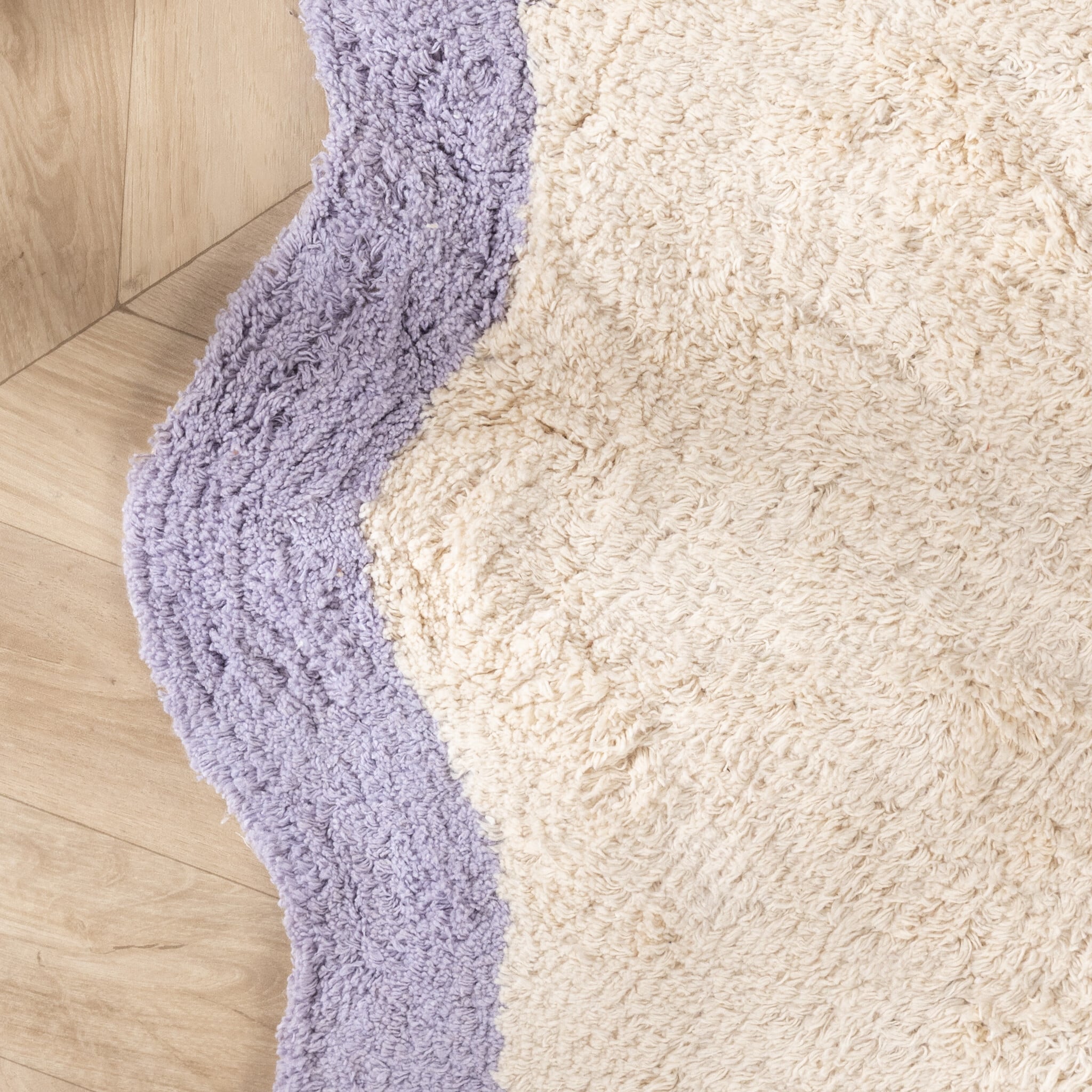 Round Washable Rug – Hazy Lilac/Cream