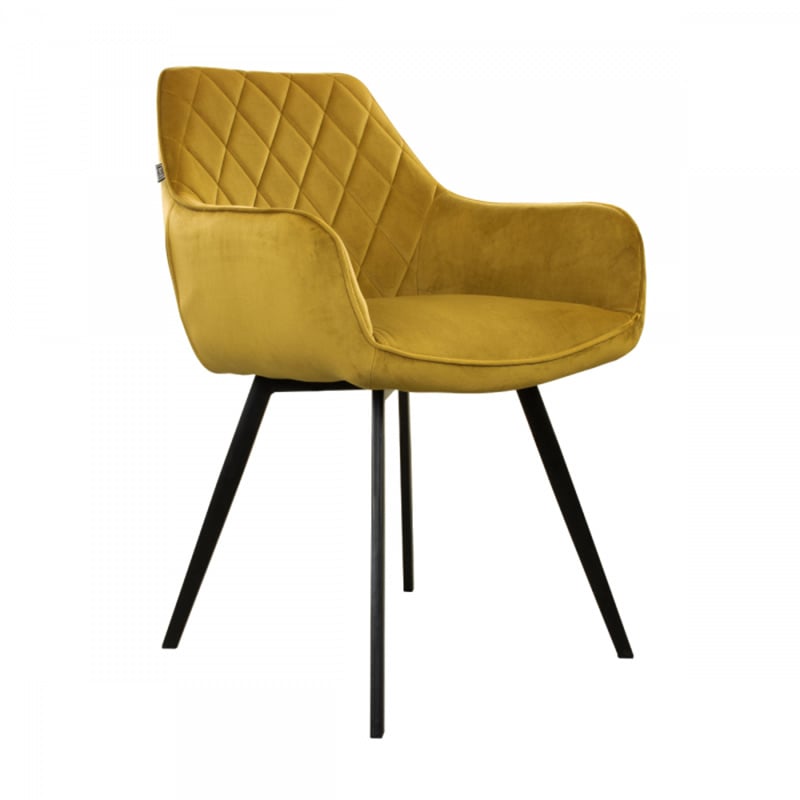 Velvet Dining Chair - Karl Gold