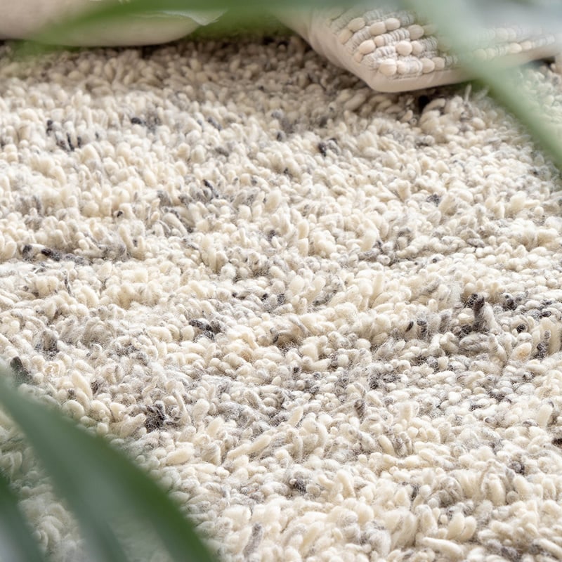 High Pile Wool Rug - Royal Cream/Grey
