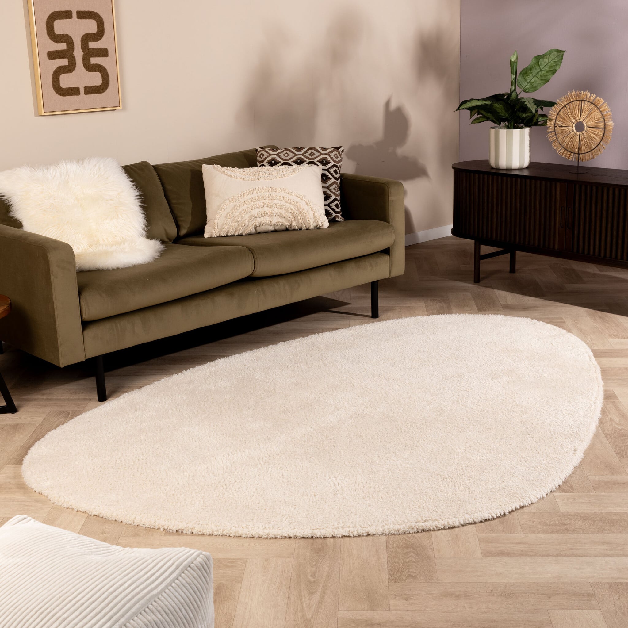 Soft organic rug - Teddy Creme