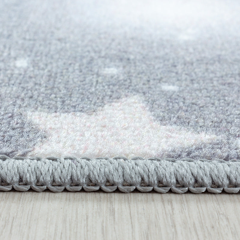 Children's floor rug - Pleun Stars Grey