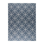 Geometric Outdoor Rug – Faro Ripple Blue