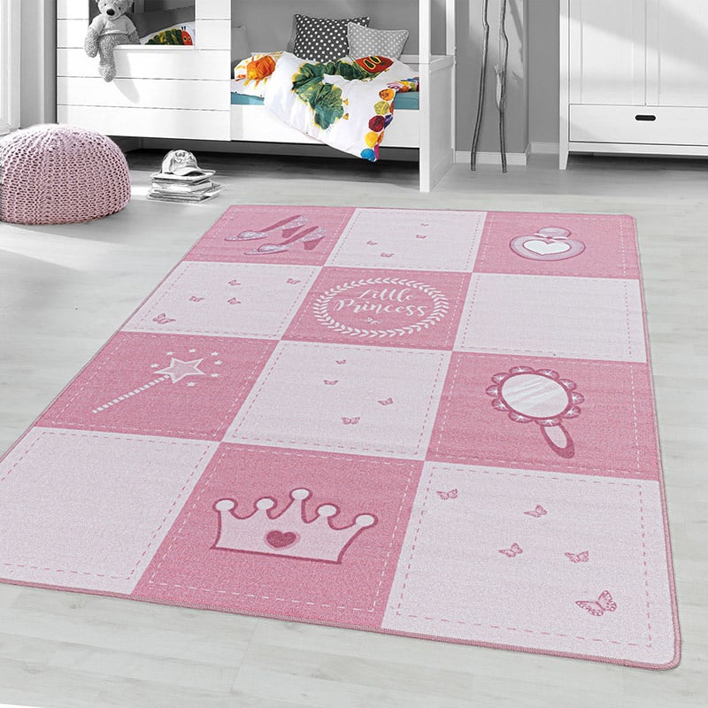 Children's Floor Rug - Pleun Little Princess Pink