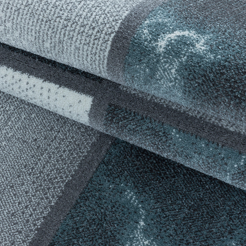 Modern floor rug - Optimism Box Blue/Grey