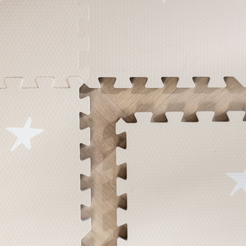Foam Puzzle Mat – Alfie Stars Grey/Beige