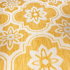 Round Outdoor Rug – Rio Flower Yellow