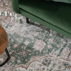 Round oriental rug – Leyla Medallion Green