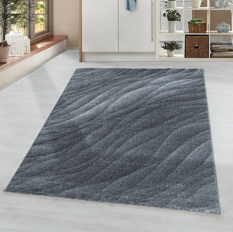 Modern floor rug - Optimism Current Grey