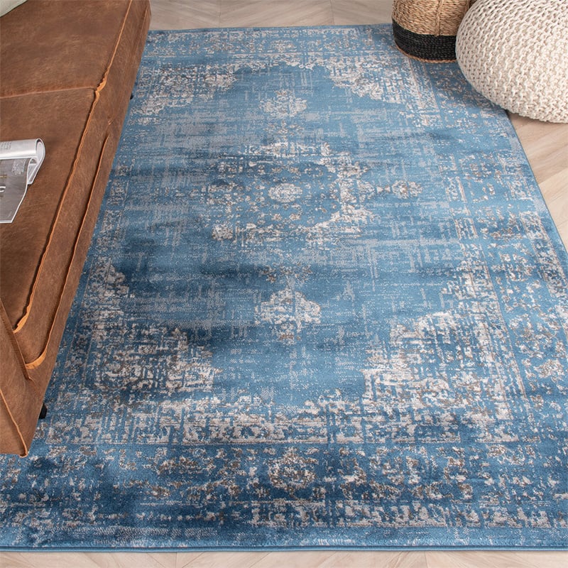 Vintage Rug - Deep Medallion Blue