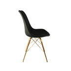 Chair Velvet Black - Gold Frame