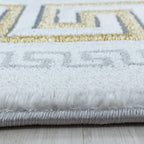Modern Floor Rug - Marble Edge Grey/Gold