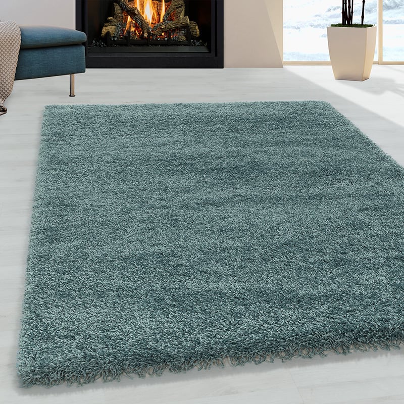 High-pile Floor Rug - Softy Blue/Green