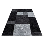 Modern floor rug - Tetris Black 1330