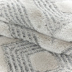 Round Scandinavian Rug - Pitea Ethno Cream/Grey