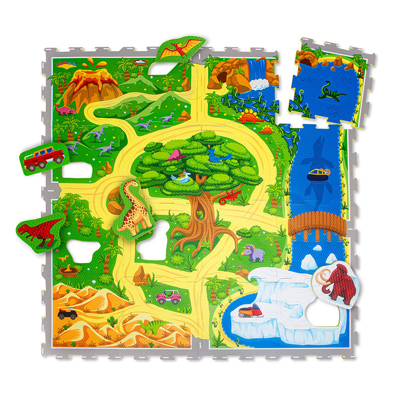 Foam Puzzle Mat - Max Dino Safari Multicolor