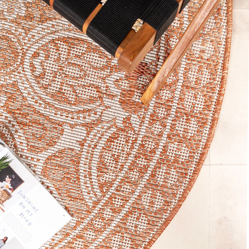 Round Outdoor Rug - Summer Oriental Terra