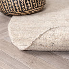 Round Berber Rug - Aicha Taupe