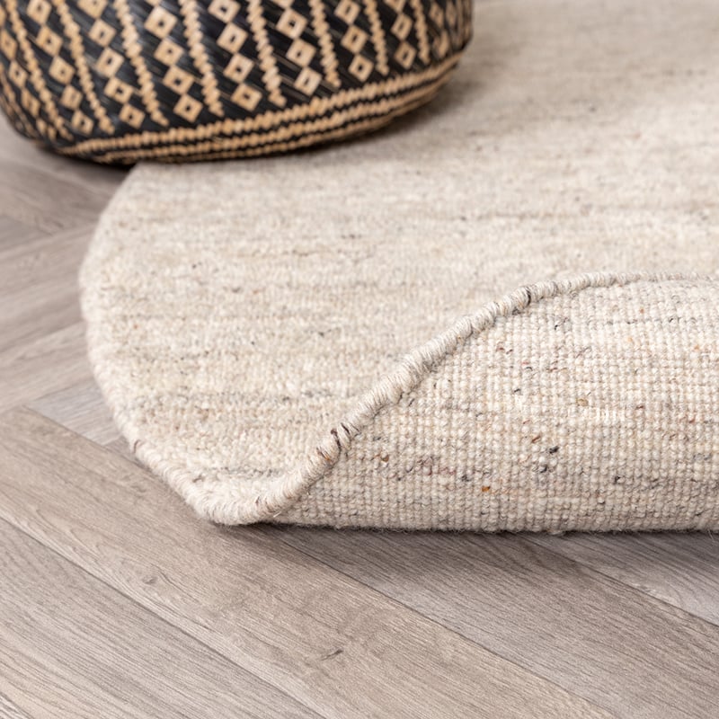 Round Berber Rug - Aicha Taupe