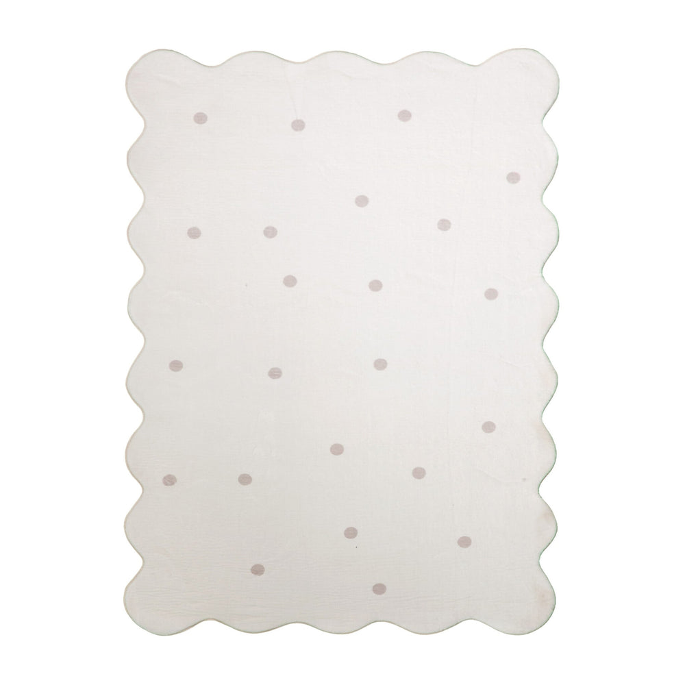 Kids Room Rug - Cloudy Dots White