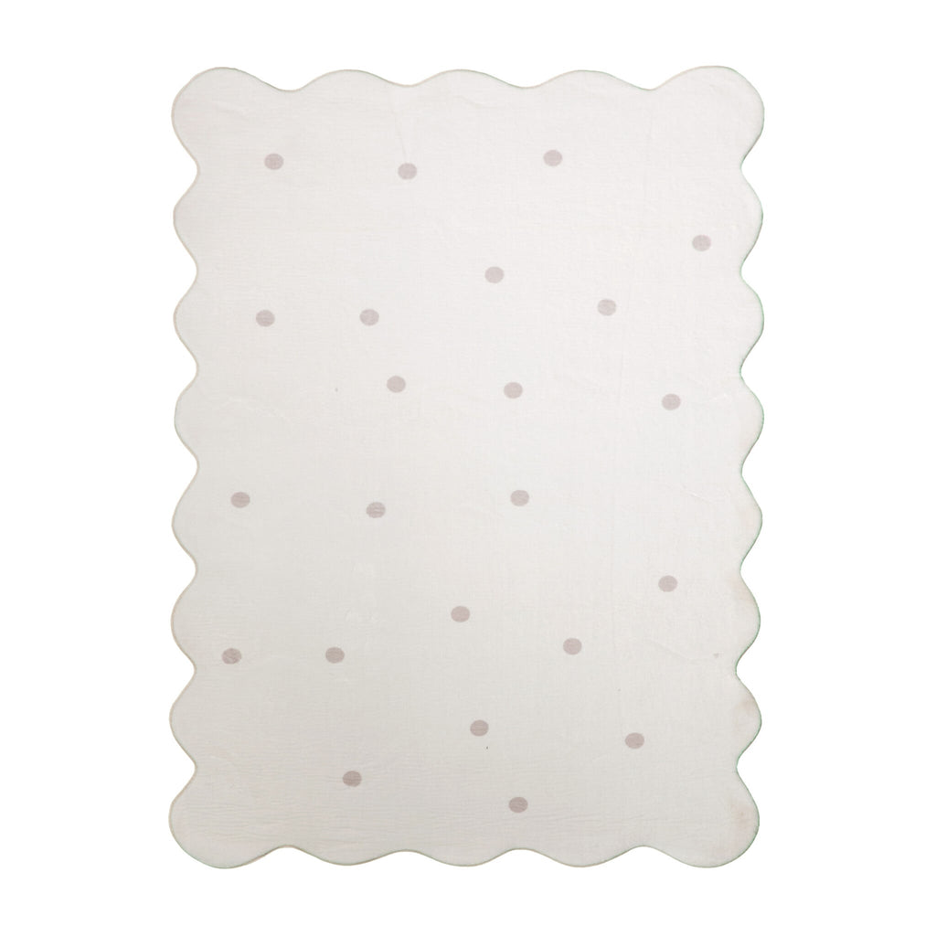 Kids Room Rug - Cloudy Dots White