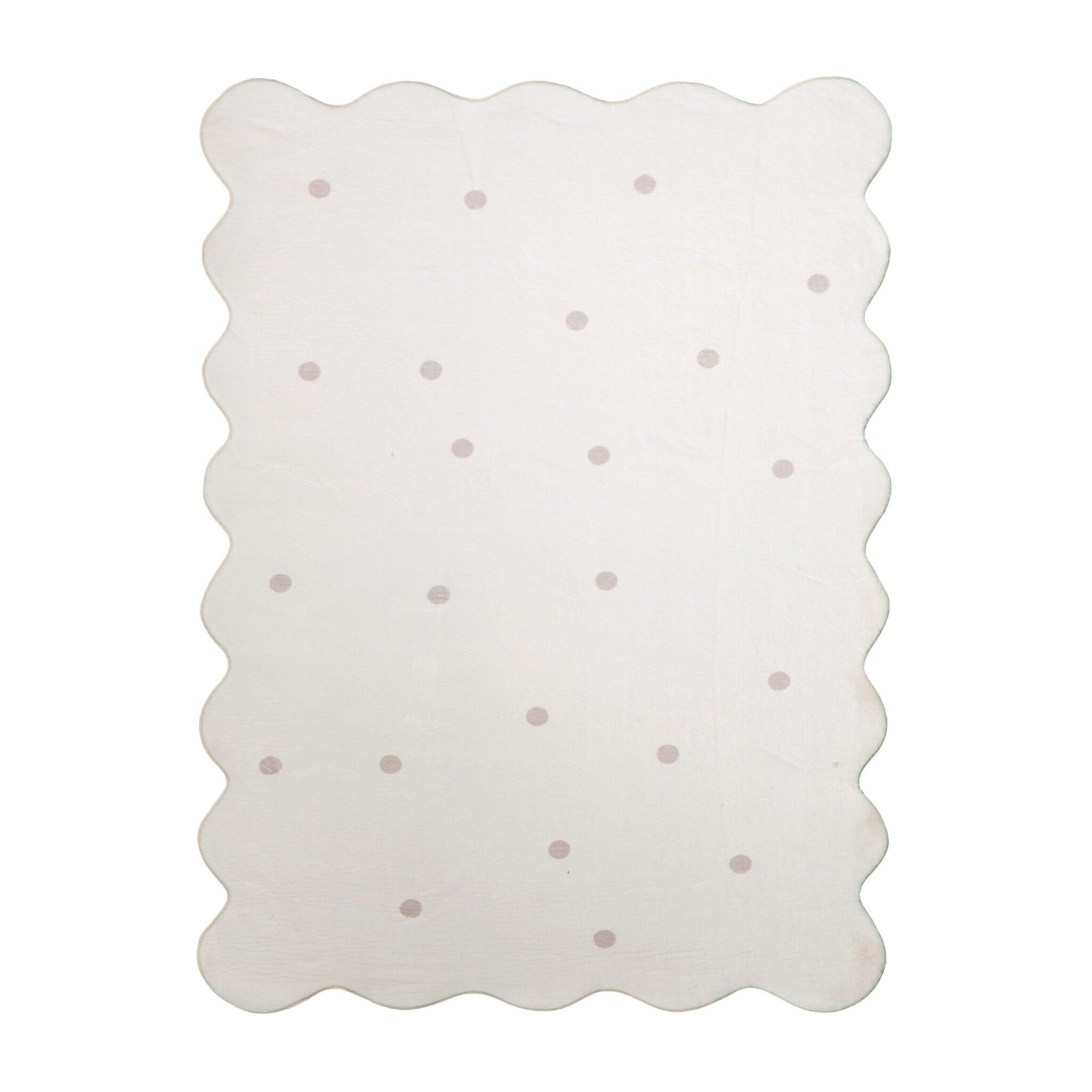 Kids Room Rug - Cloudy Dots White