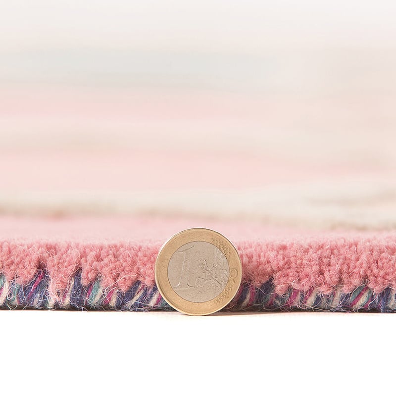 Modern floor rug - Illo Rosella Rose/Blue