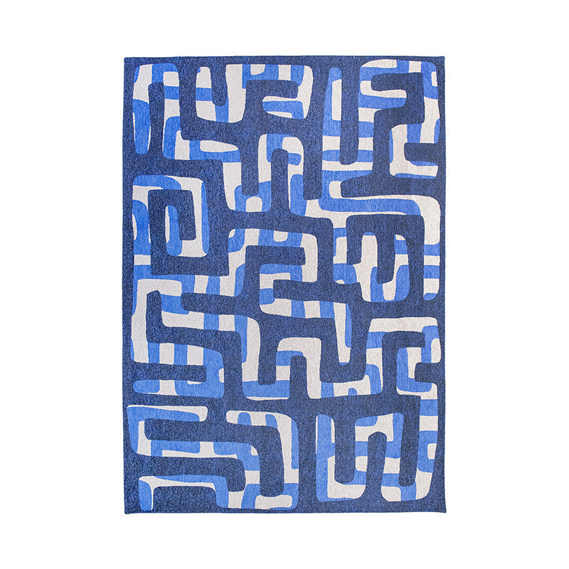 Retro floor rug - Kuba Ultramarine 9336