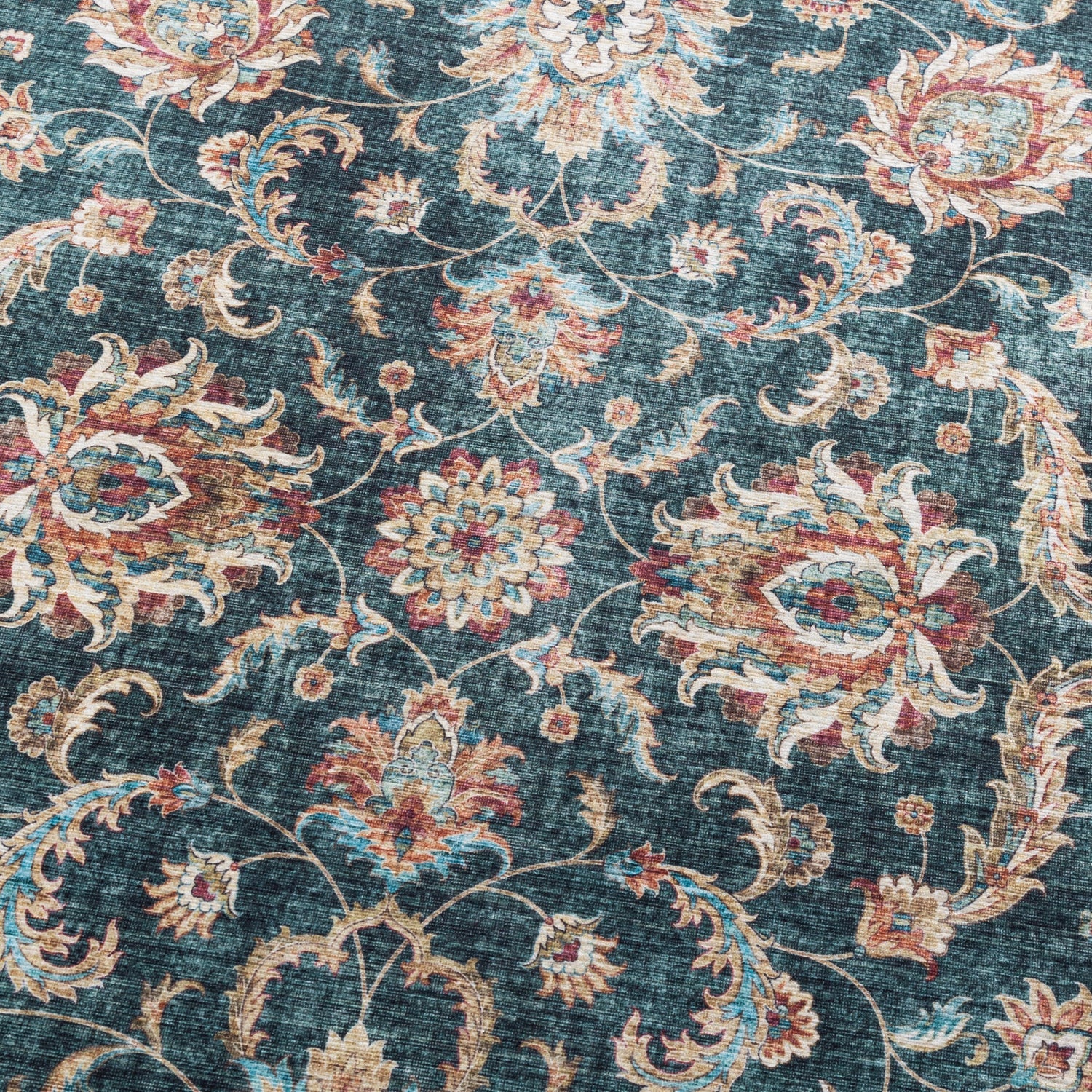 Washable Runner - Domingo Oriental Dark Green