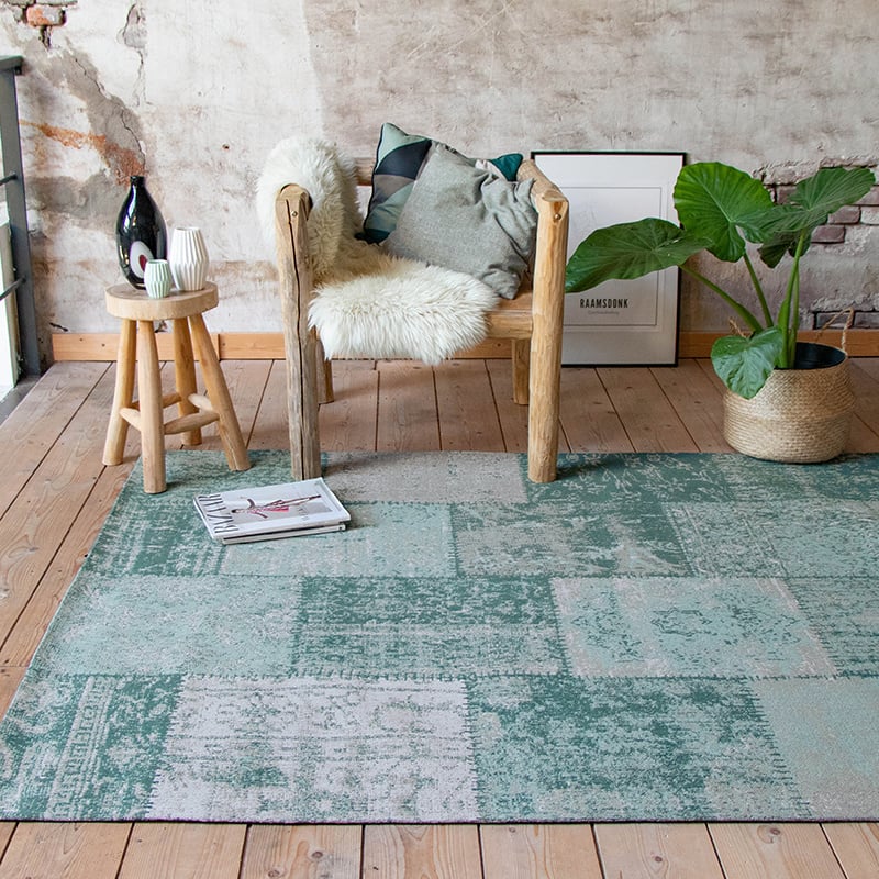 Patchwork Rug - Dreams Mint Green/Turquoise