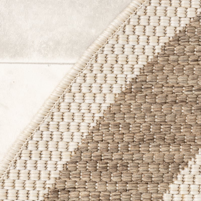 Round Jute Outdoor Rug - Nomad Edge Cream
