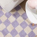 Retro Rug - Gambit Lilac/White