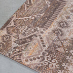 Wool patchwork floor rug - Olympus 4000 Taupe