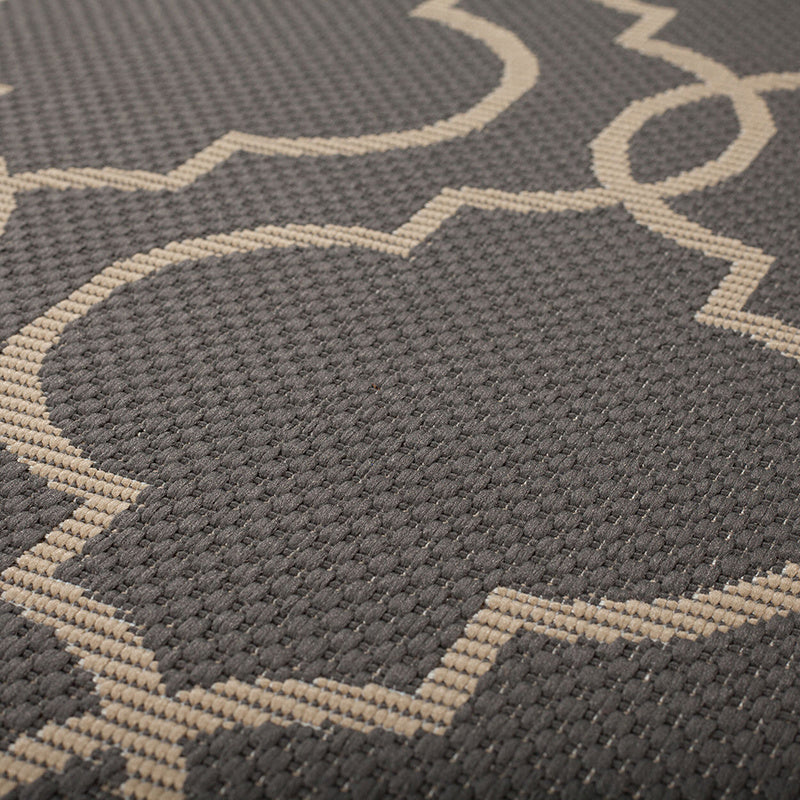 Retro Balcony Rug - Floreno Milan Anthracite/Beige