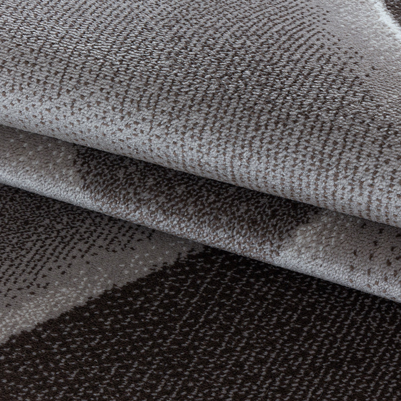 Modern floor rug - Streaky Lines Brown