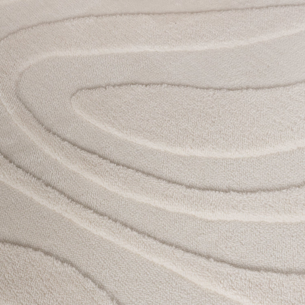 Round Scandinavian Rug - Charm Shapes White