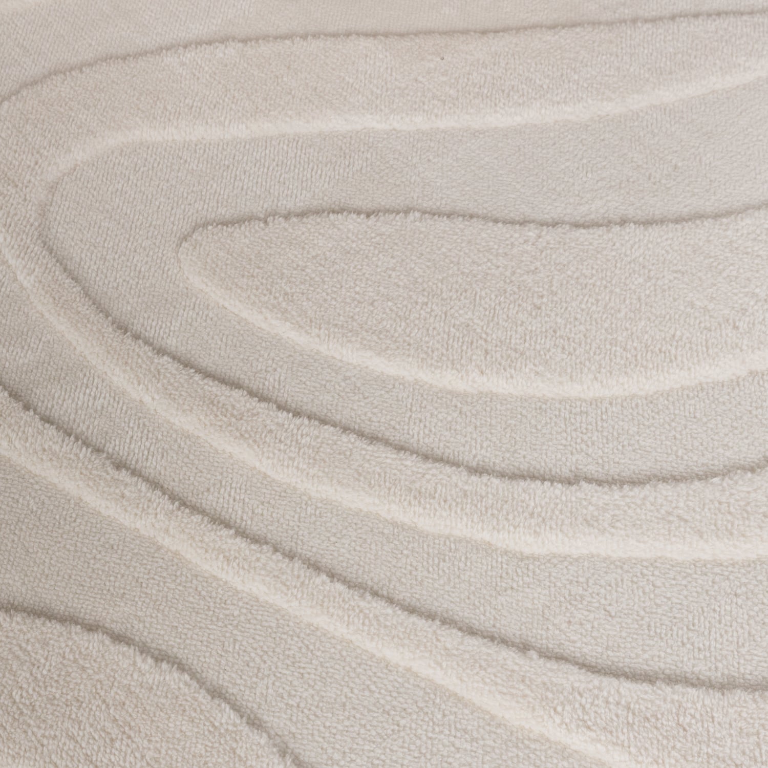 Round Scandinavian Rug - Charm Shapes White