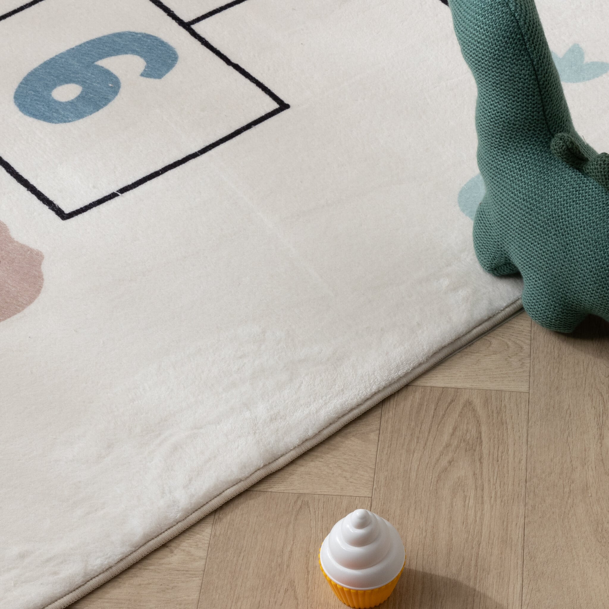 Kids Play Rug - Ruby Dino Cream