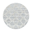 Round Scandinavian floor rug - Pitea Diamond Grey