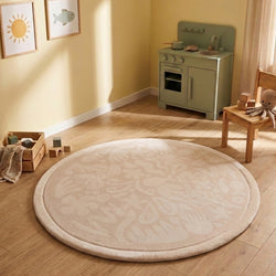 Round washable play mat - Flo Beige