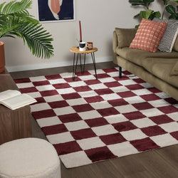 Checkerboard rug - Blox Red