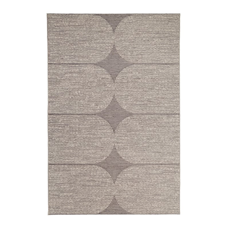 Modern Outdoor Rug - Porto Curves Light Gray