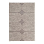 Modern Outdoor Rug - Porto Curves Light Gray