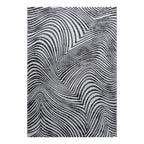 Modern floor rug - Alvie Black 7696