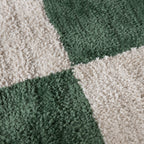 Checkerboard Rug - Blox Fringe Green