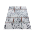 Modern floor rug - Marble Box Grey/Brown