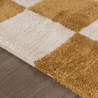 Checkerboard Rug - Blox Ochre Yellow